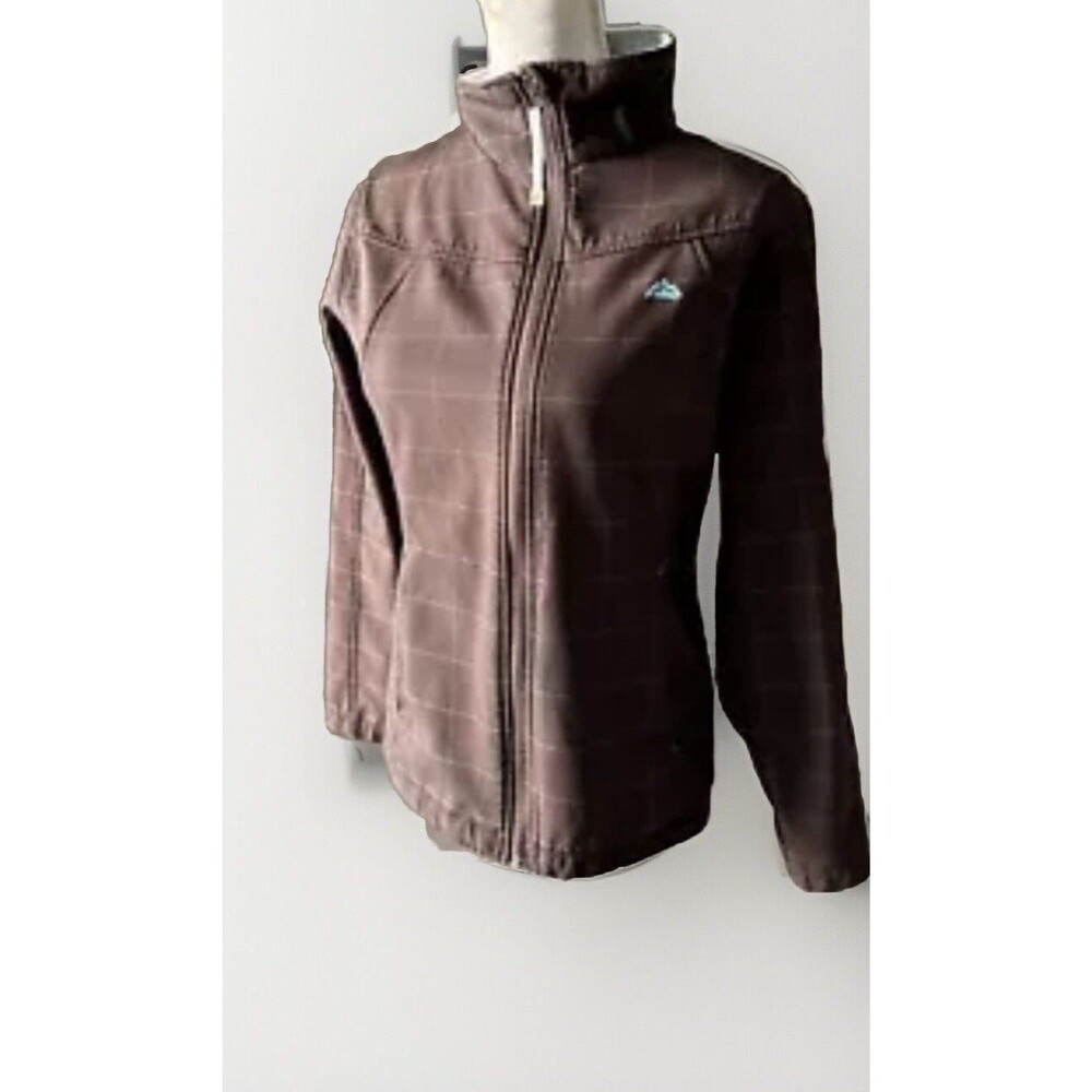 SNOZU Women’s Zip Up Brown Blue Coat JACKET, Size medium